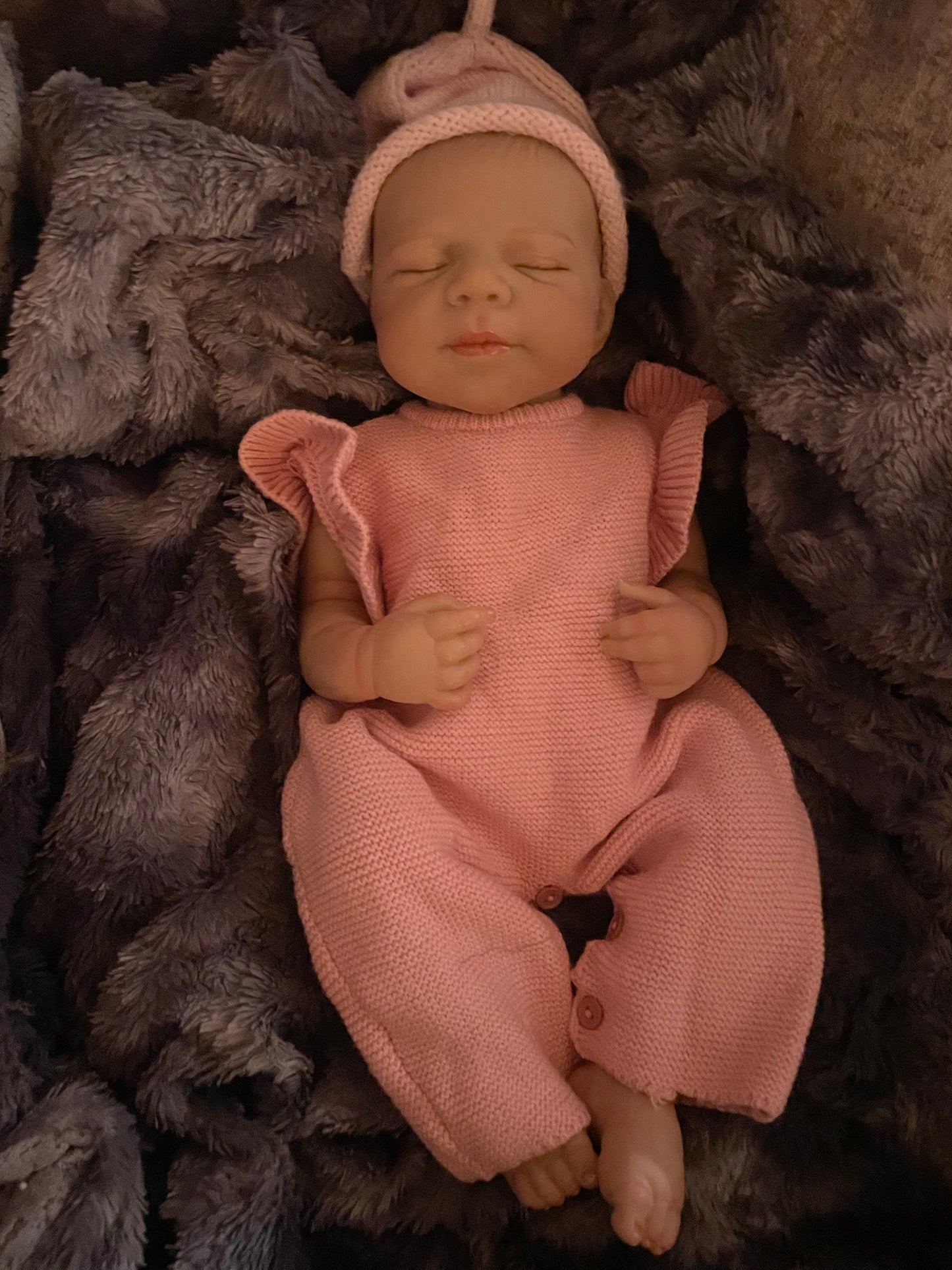 Silicone and Vinyl Realistic Baby Doll (Girl) Hand-finished