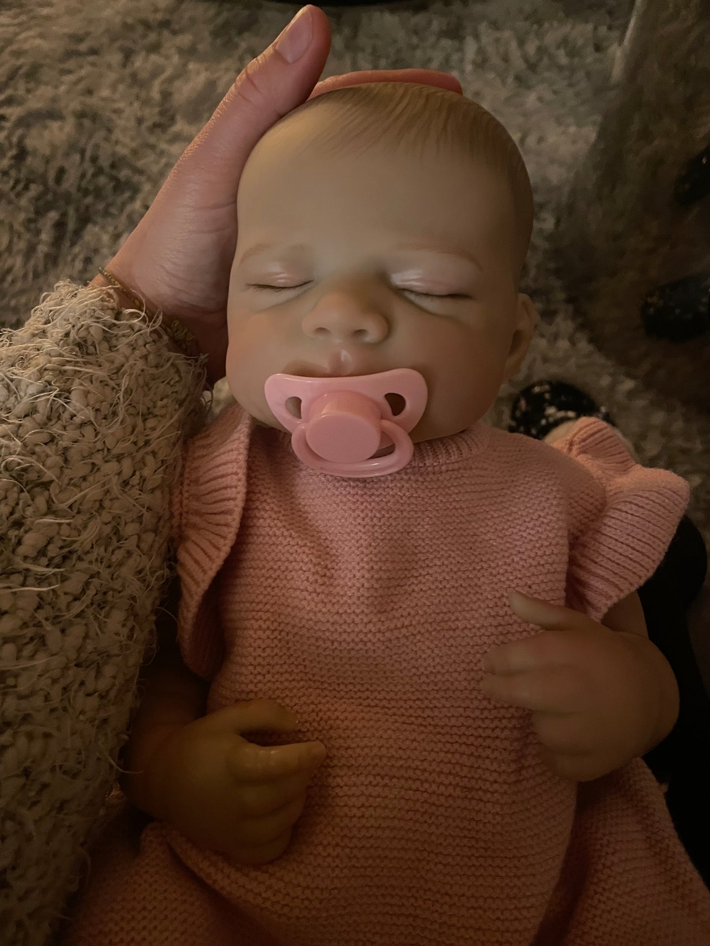 Silicone and Vinyl Realistic Baby Doll (Girl) Hand-finished